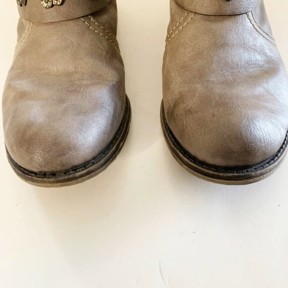 Rieker Peggy 98 Beige Leather Ankle Boots - Picture 4 of 9